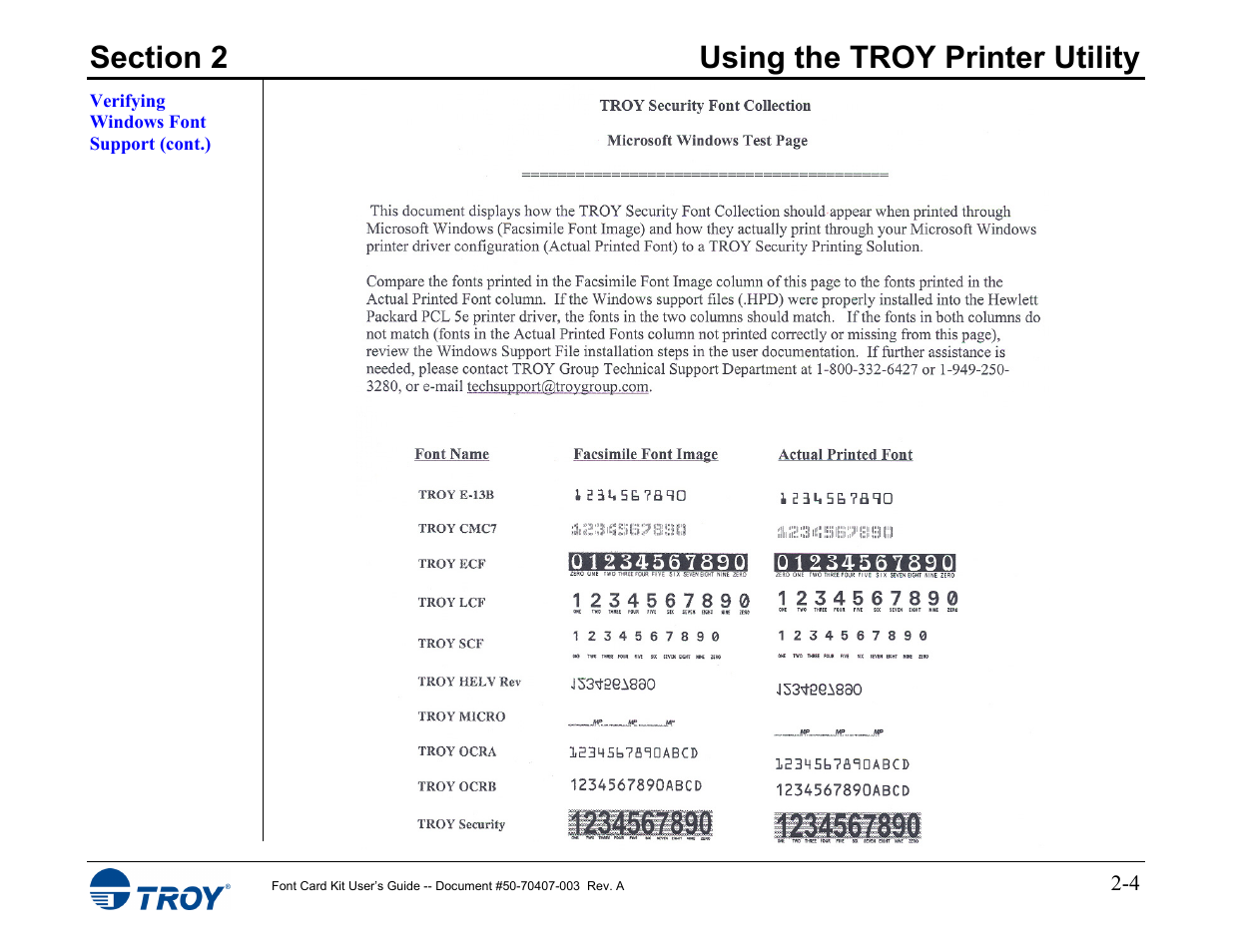 TROY Group Font Card Kit 4515 User Manual | Page 11 / 58