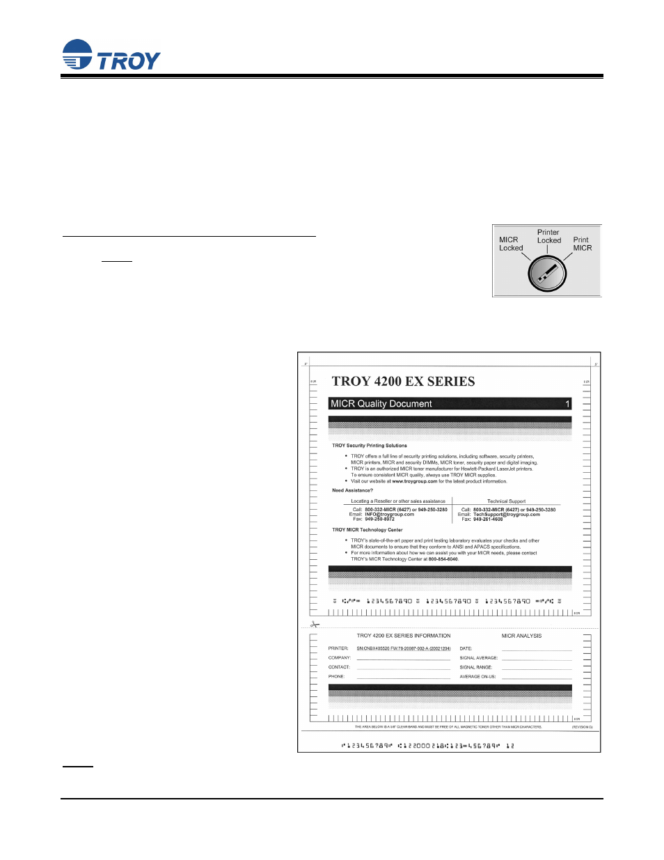 Quick-start guide, Step 6, Page 9 of 10 | Check the micr print quality | TROY Group IRD 4200 User Manual | Page 9 / 10