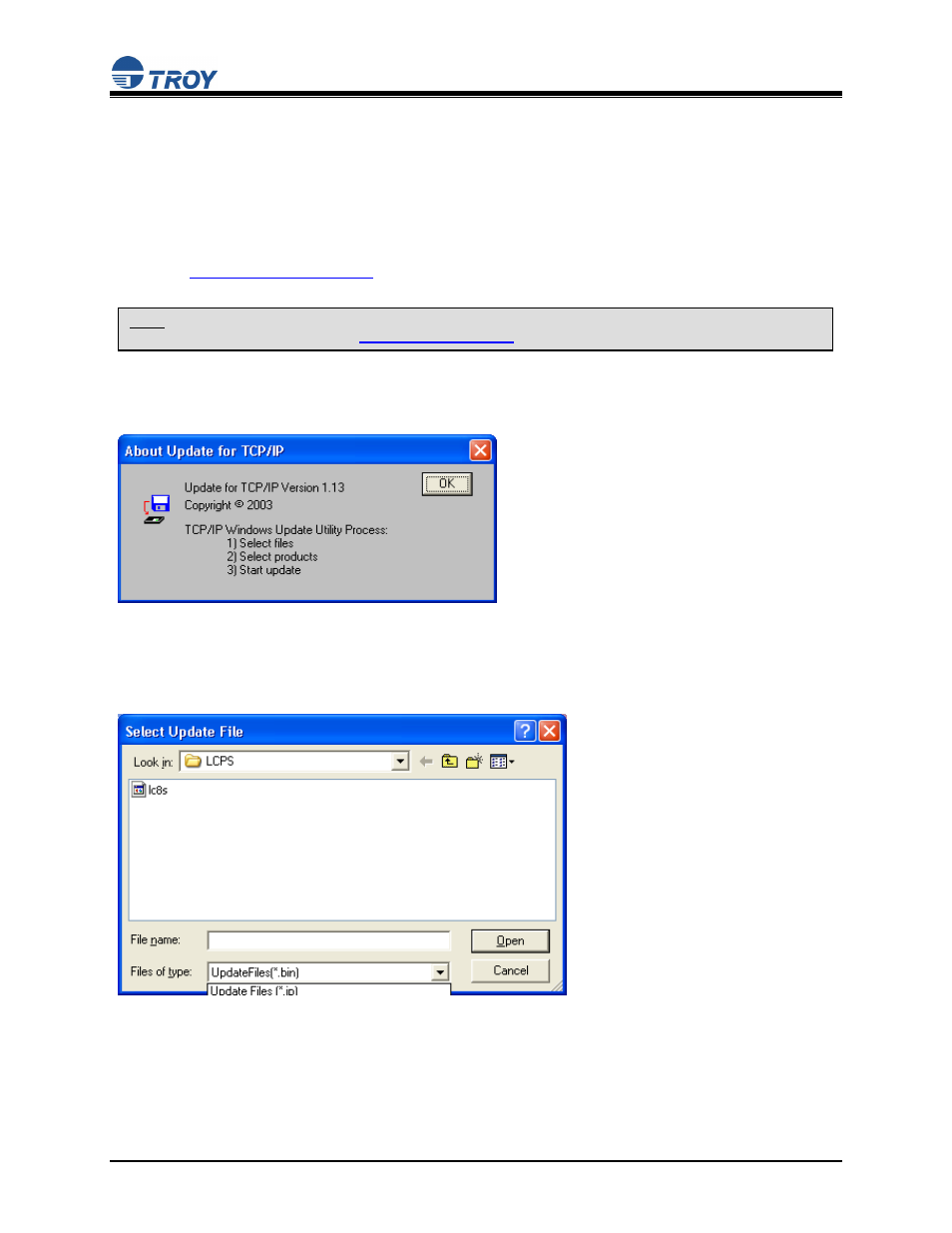 Appendix b – updating firmware, User’s guide, Loading new firmware | TROY Group TROY200 Series User Manual | Page 31 / 34