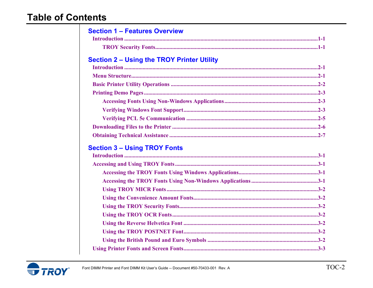 TROY Group 2015 Series User Manual | Page 4 / 57