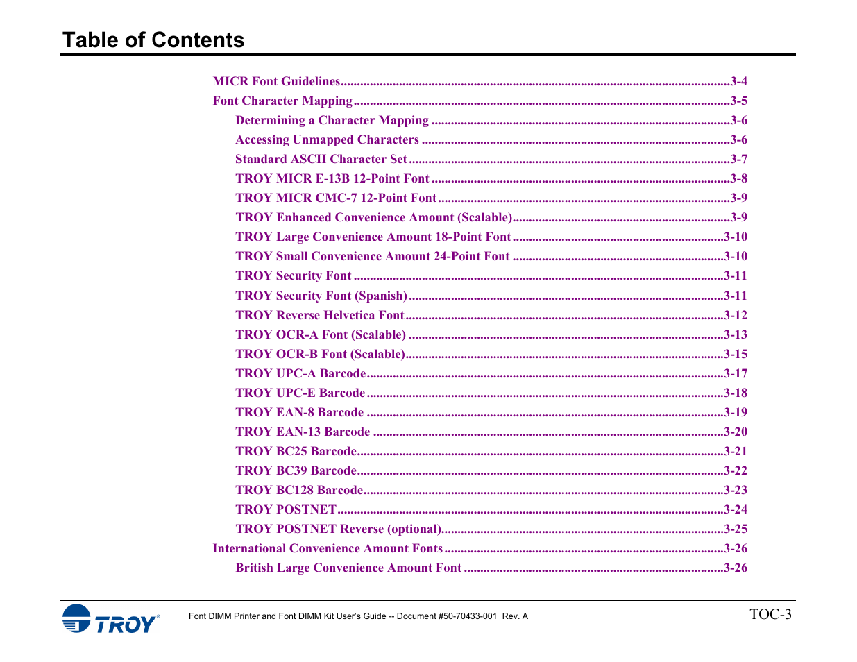 TROY Group 2015 Series User Manual | Page 5 / 57