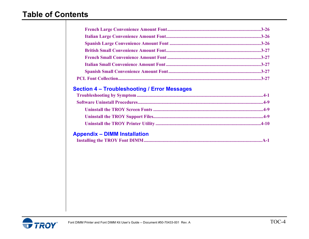 TROY Group 2015 Series User Manual | Page 6 / 57