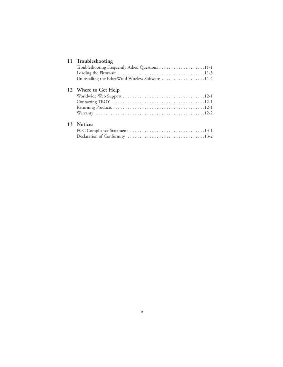 TROY Group EtherWind 802.11b User Manual | Page 4 / 60
