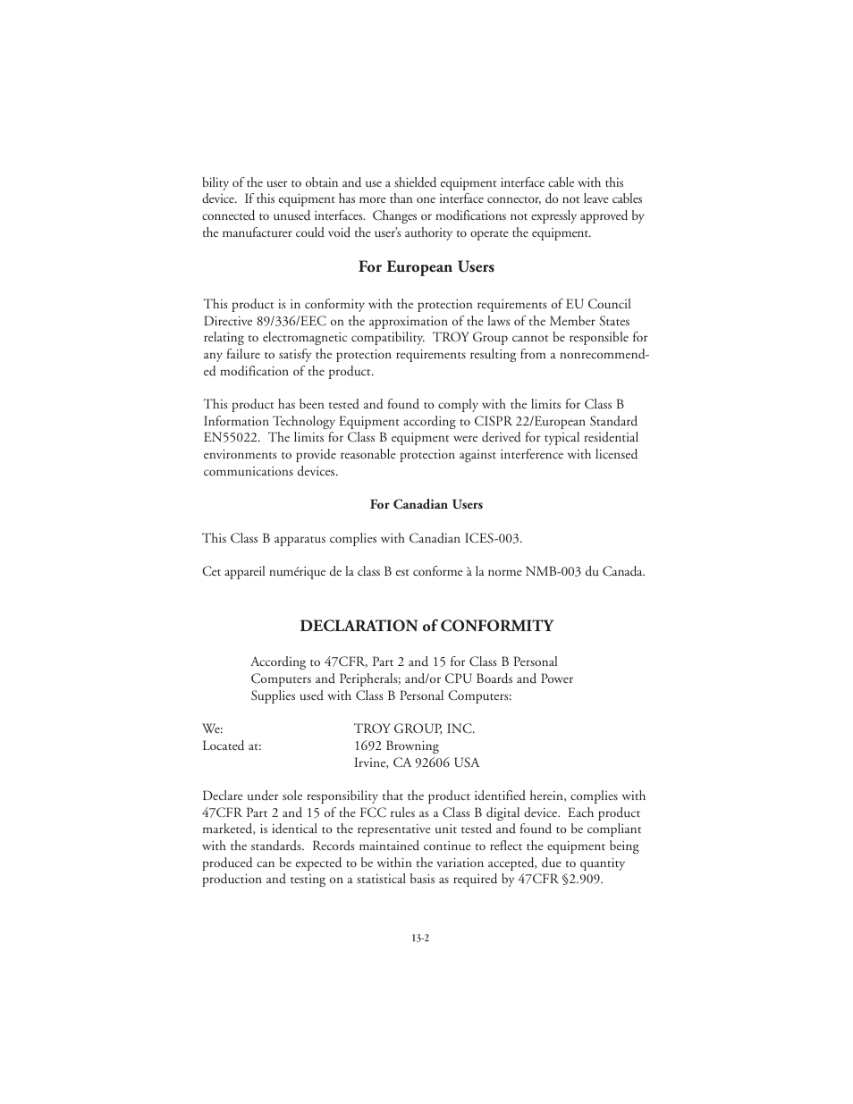 TROY Group EtherWind 802.11b User Manual | Page 58 / 60