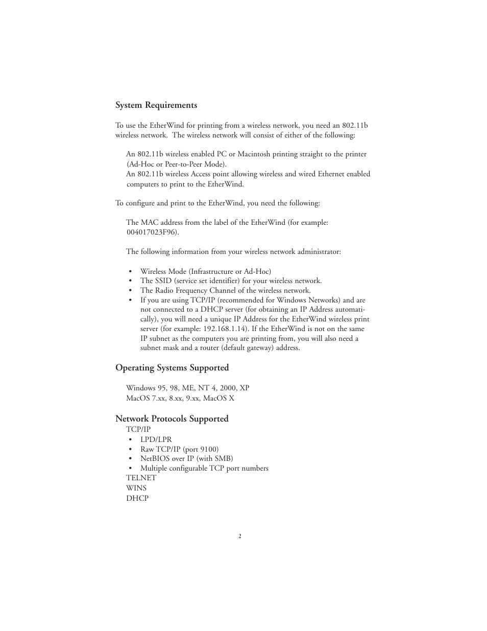 TROY Group EtherWind 802.11b User Manual | Page 6 / 60