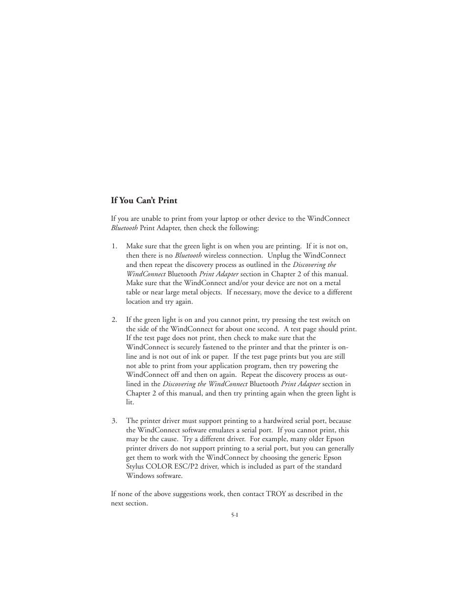 Troubleshooting | TROY Group Bluetooth Print Adapter User Manual | Page 27 / 34