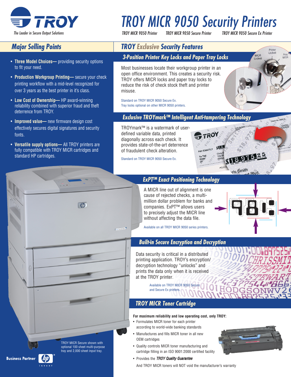 TROY Group MICR 9050 User Manual | 2 pages