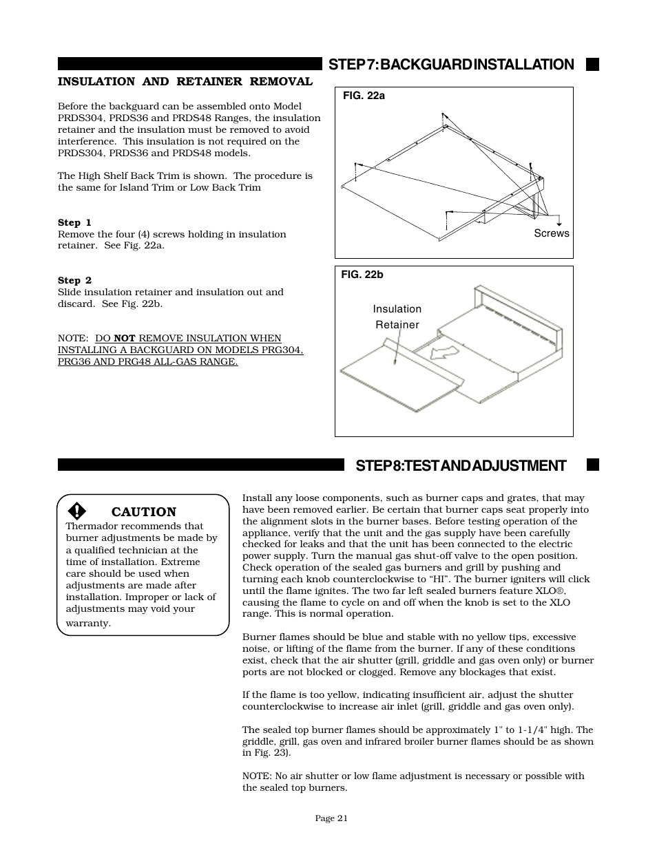 Thermador PRDS304 User Manual | Page 23 / 28
