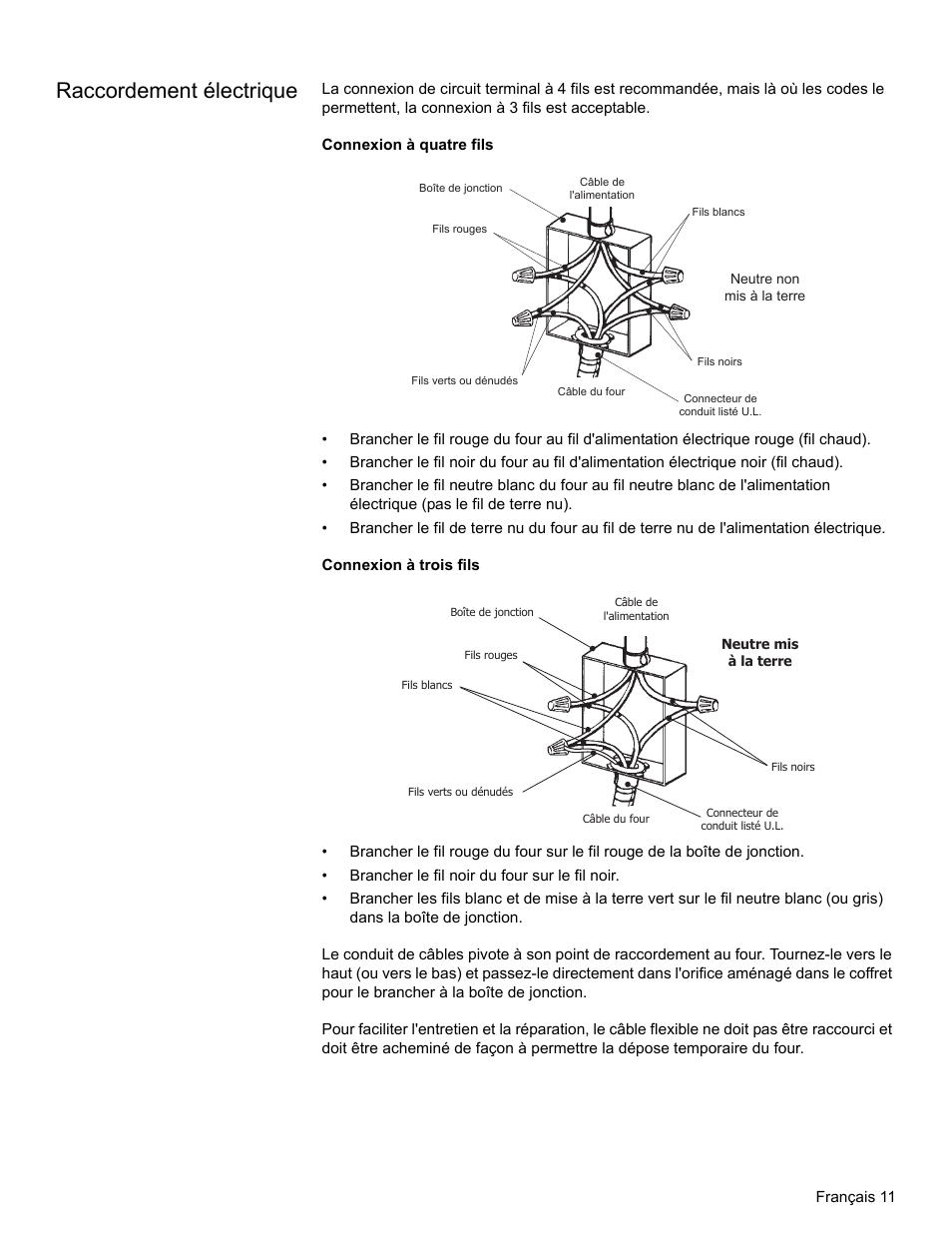 Raccordement électrique | Thermador ME272 User Manual | Page 28 / 48