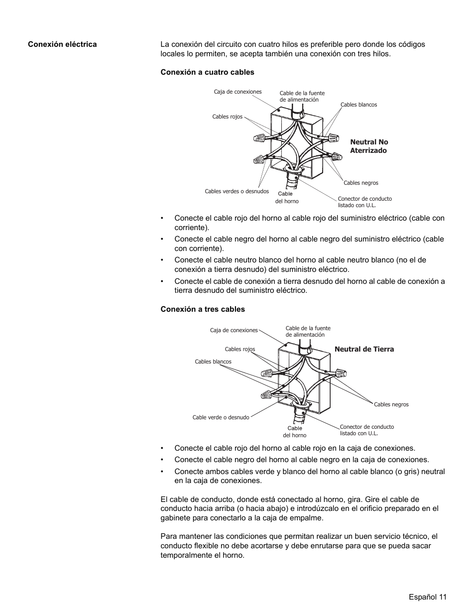 Conexión eléctrica | Thermador ME272 User Manual | Page 43 / 48