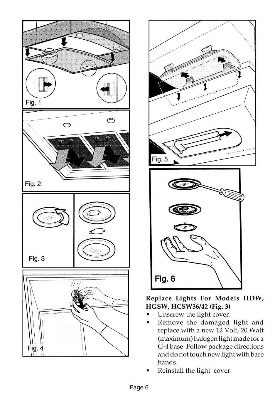 Thermador HSW User Manual | Page 6 / 16