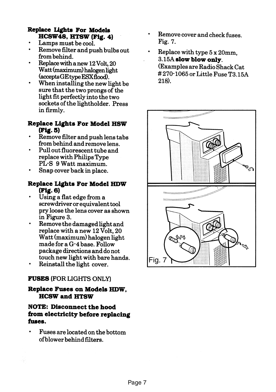 Thermador HSW User Manual | Page 7 / 16