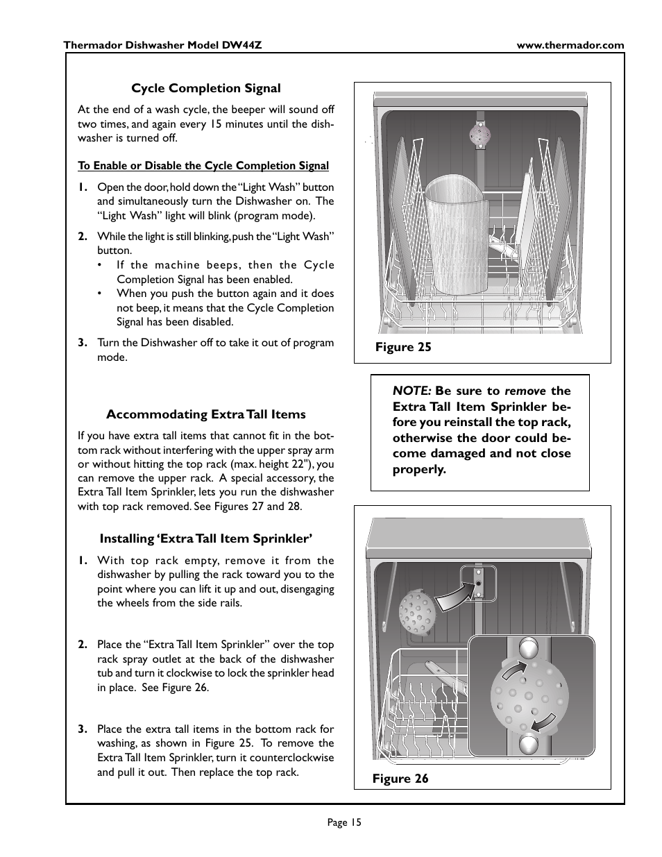 En- glish | Thermador DW44ZSB User Manual | Page 17 / 24