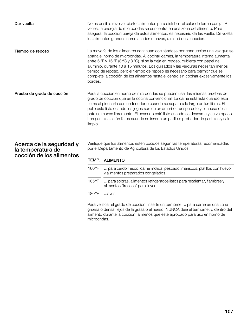 Thermador MBEW User Manual | Page 107 / 124