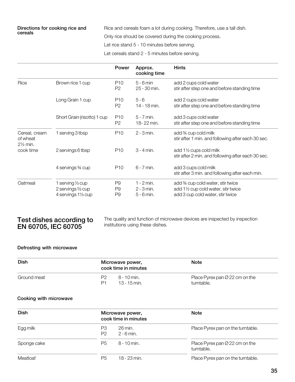 Thermador MBEW User Manual | Page 35 / 124