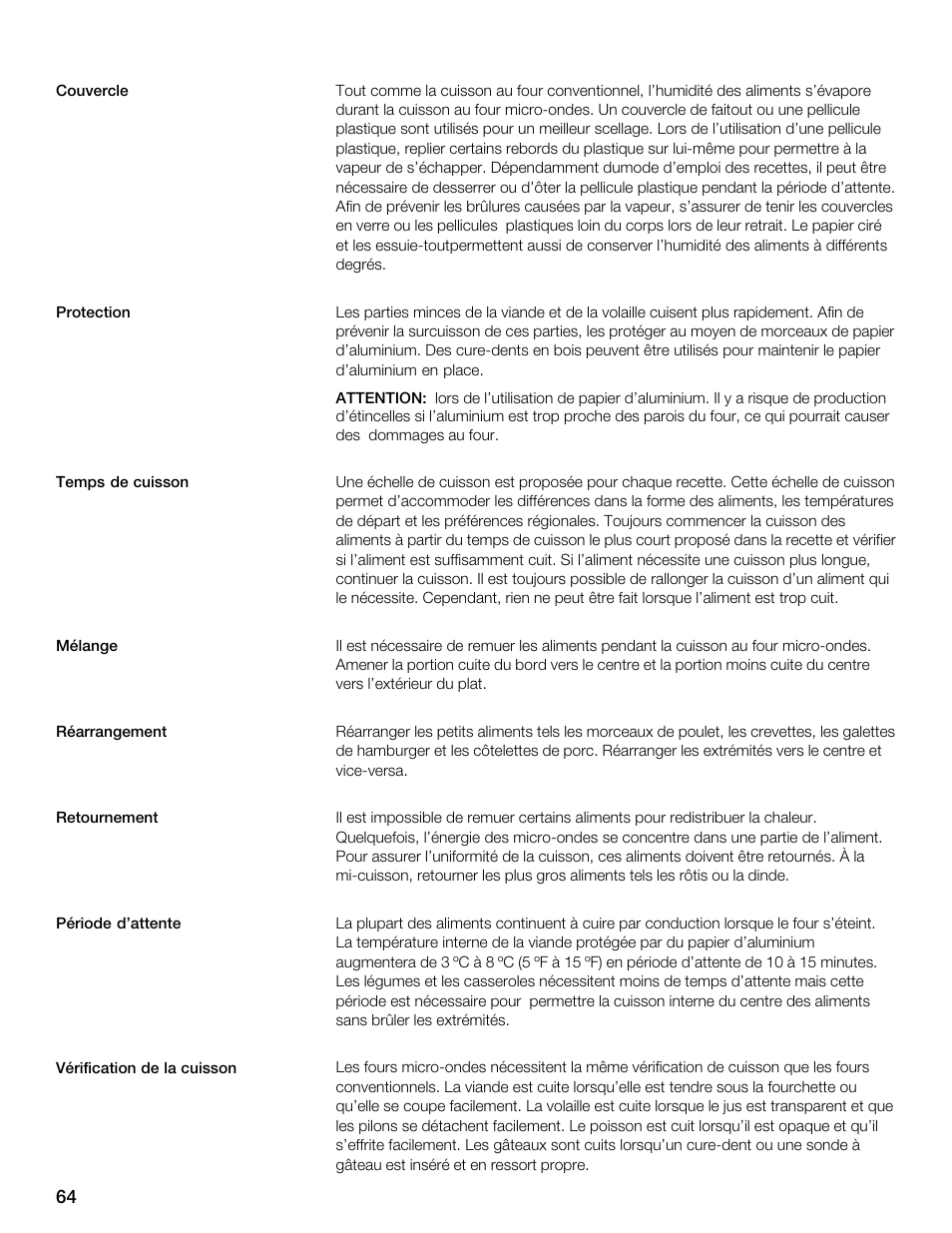 Thermador MBEW User Manual | Page 64 / 124