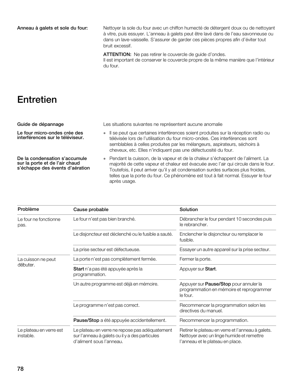 Entretien | Thermador MBEW User Manual | Page 78 / 124