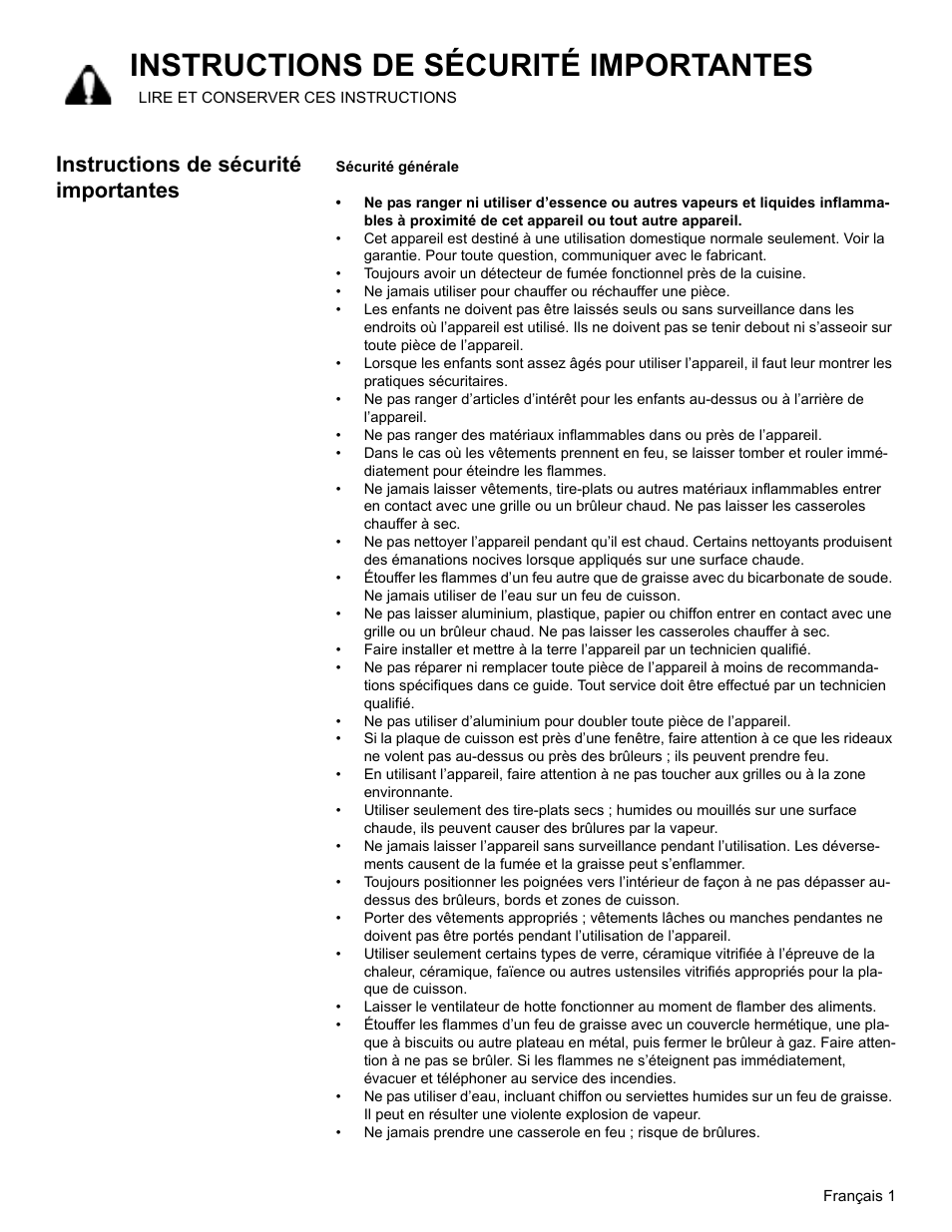 Instructions de sécurité importantes | Thermador SGSX456 User Manual | Page 21 / 52