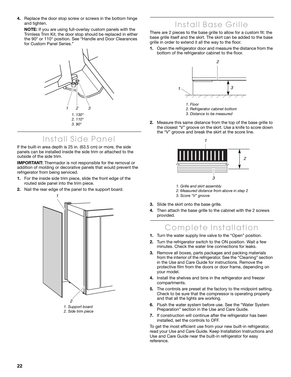 Thermador KBUIT4250A User Manual | Page 22 / 64