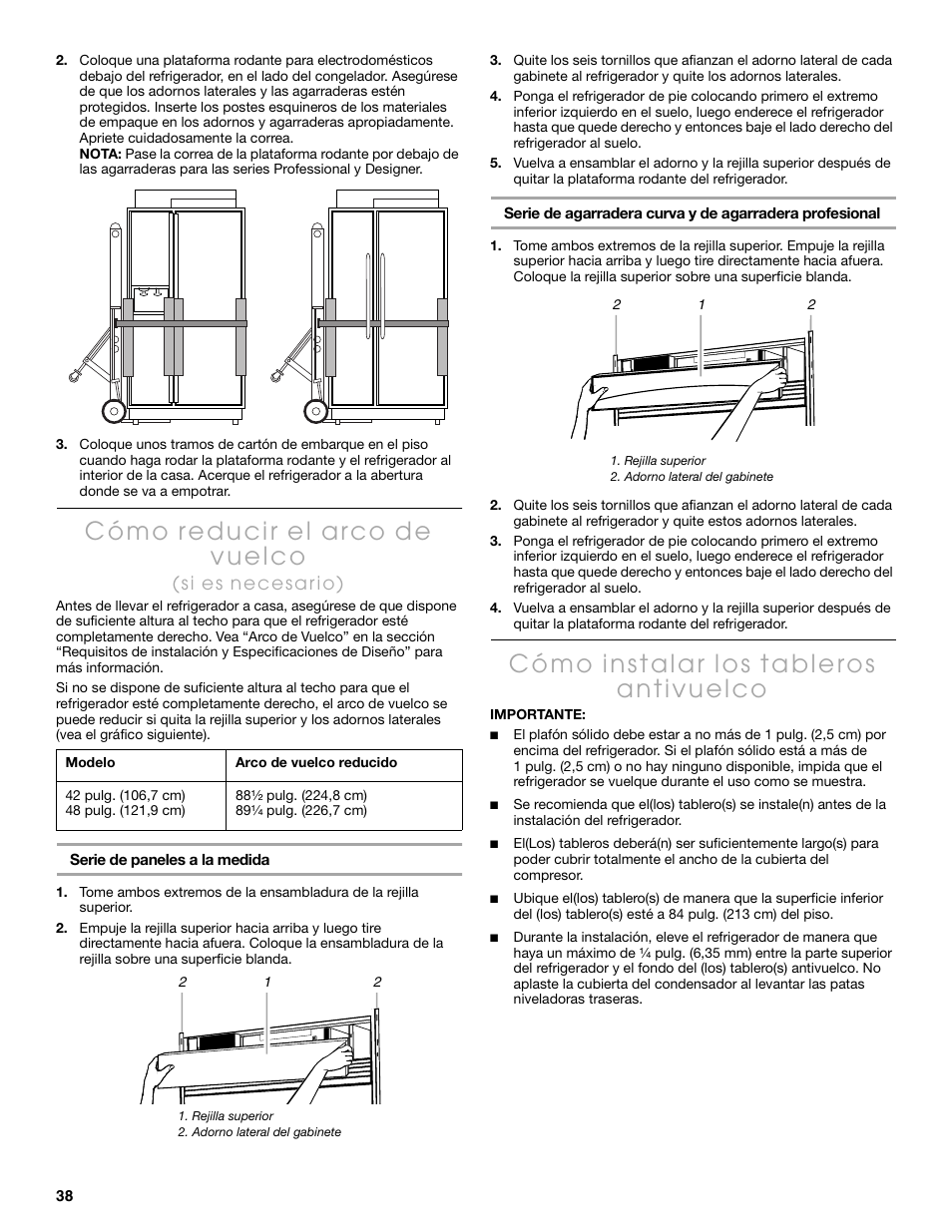 Thermador KBUIT4250A User Manual | Page 38 / 64