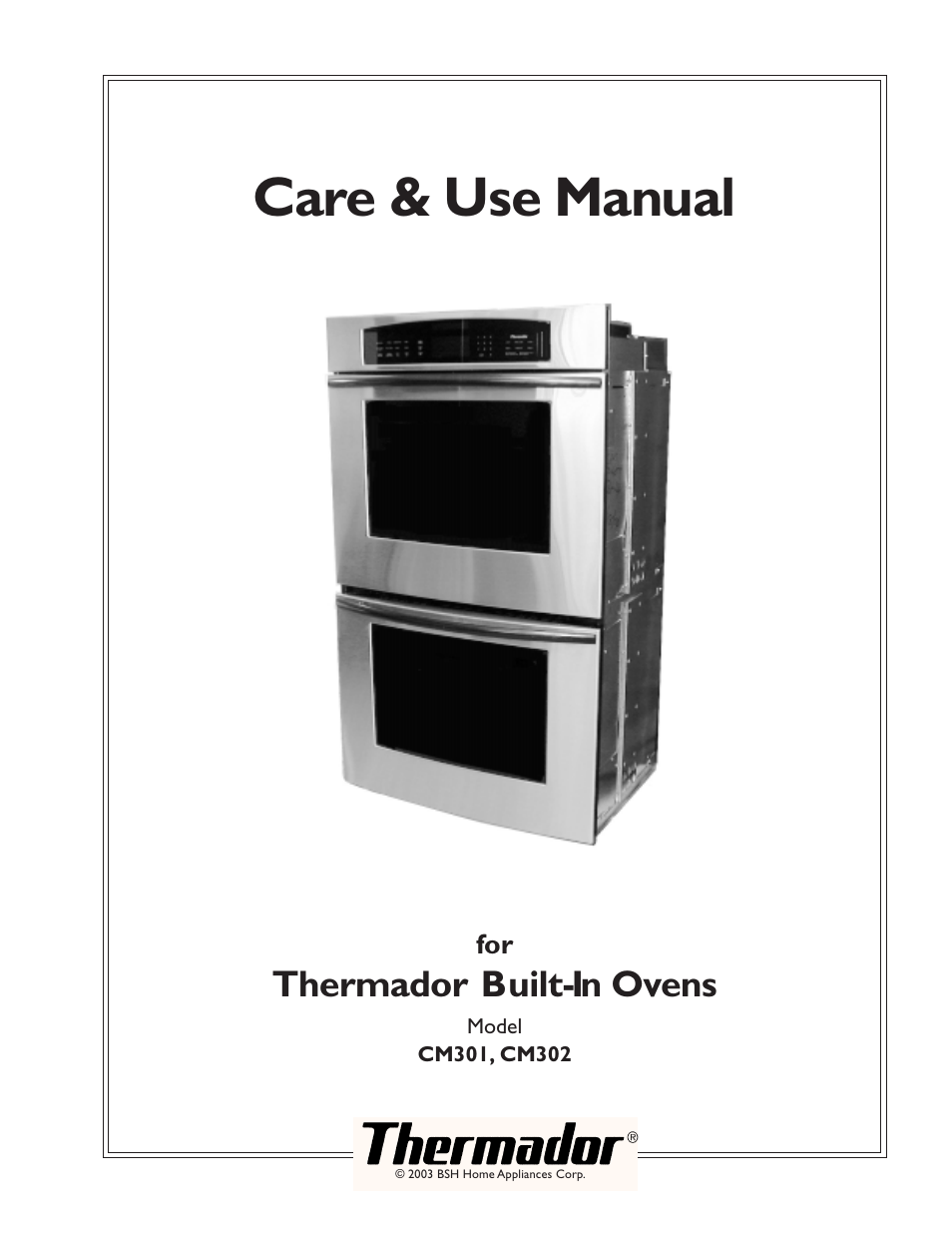 Thermador CM302 User Manual | 64 pages