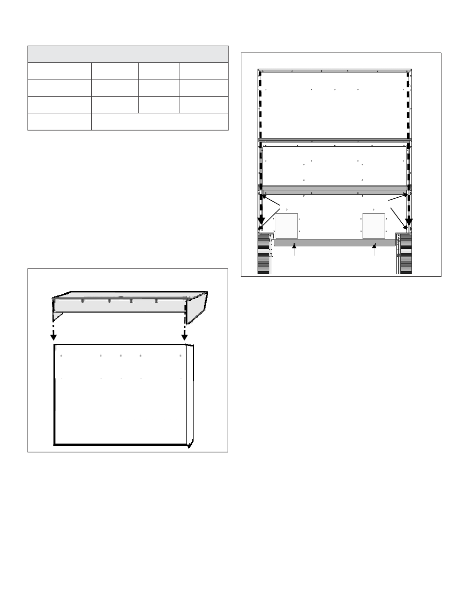 Backguard kit model numbers, Figure 22: vue arrière du dosseret de protection, Enlevez la pellicule de protection en plastique | Commencez l’installation du dosseret, Figure 23: installation du dosseret, Dosseret bas garniture d’îlot | Thermador PRO GRAND PRD48 User Manual | Page 57 / 97