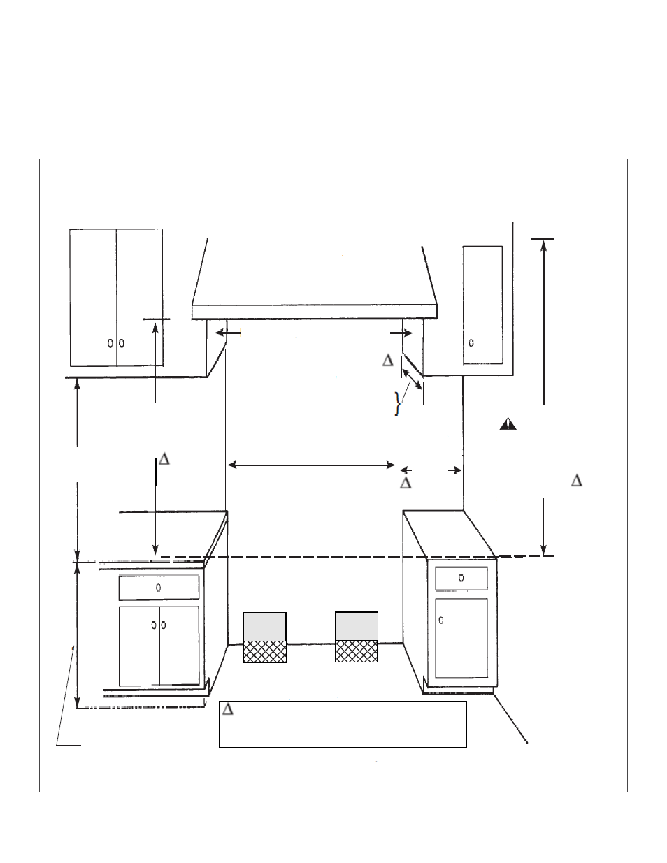 Figura 1: espacio libre para los armarios, Español | Thermador PRO GRAND PRD48 User Manual | Page 70 / 97