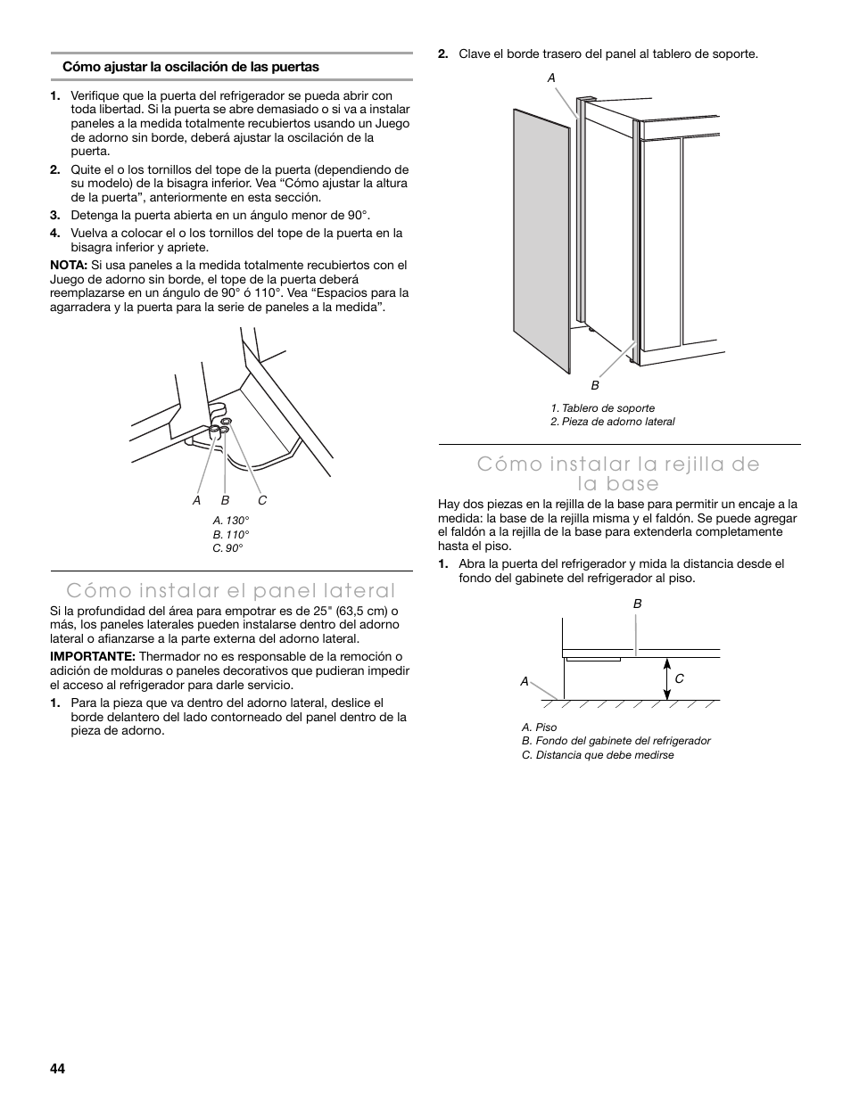 Thermador KBUDT4865E User Manual | Page 44 / 68