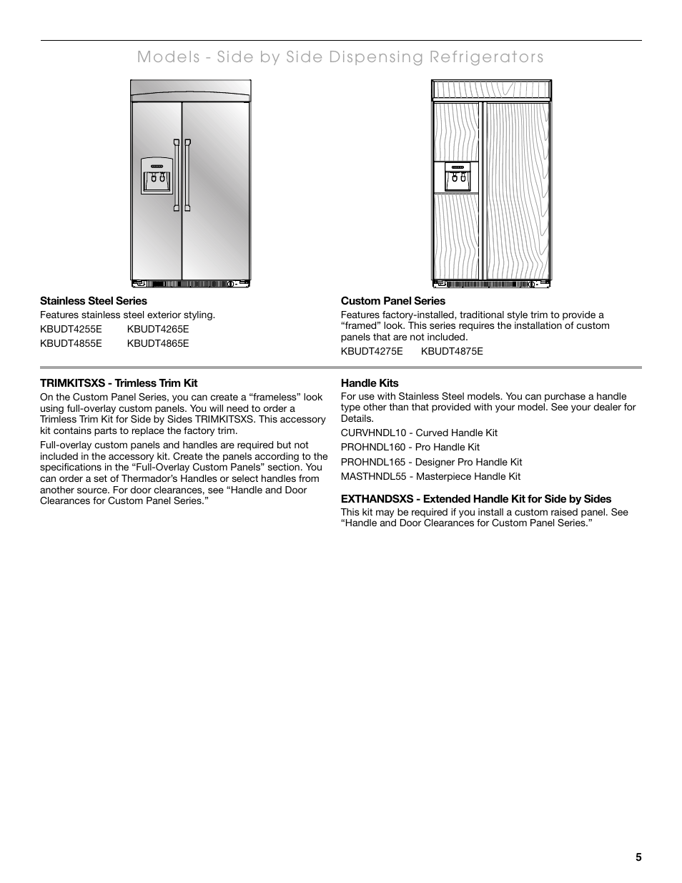 Thermador KBUDT4865E User Manual | Page 5 / 68