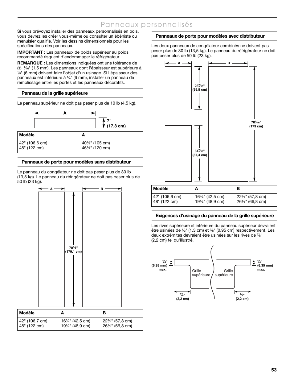 Thermador KBUDT4865E User Manual | Page 53 / 68