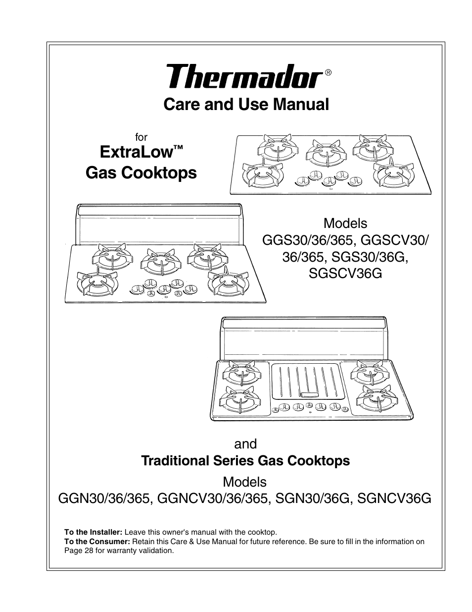 Thermador GGN30 User Manual | 32 pages