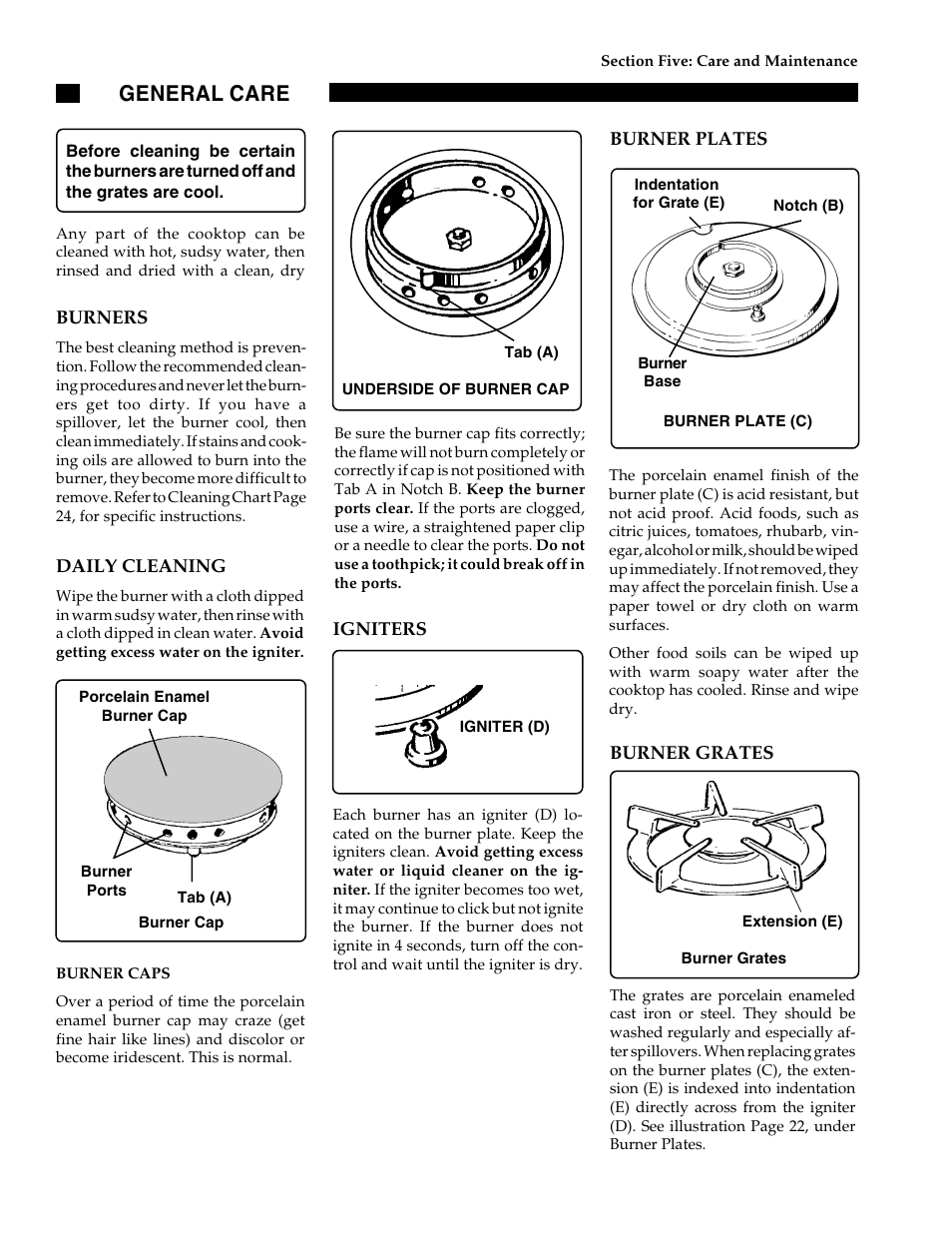 General care | Thermador GGN30 User Manual | Page 24 / 32