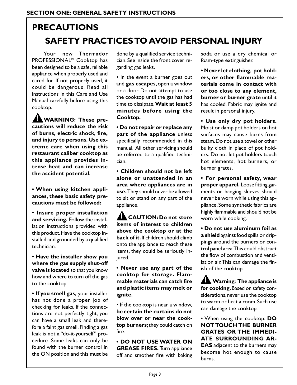 Thermador PCS484GG User Manual | Page 5 / 36