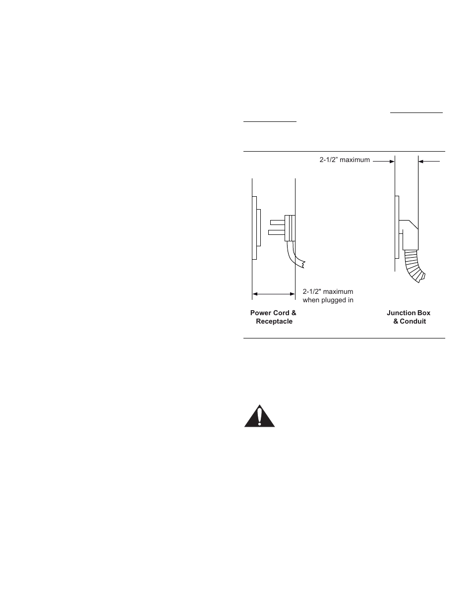 Note, Electrical supply, Figure 3b: wall connection | Step 3: unpacking, moving and placing the range, Caution, D figure | Thermador PRO-HARMONYTM PRD30 User Manual | Page 10 / 68