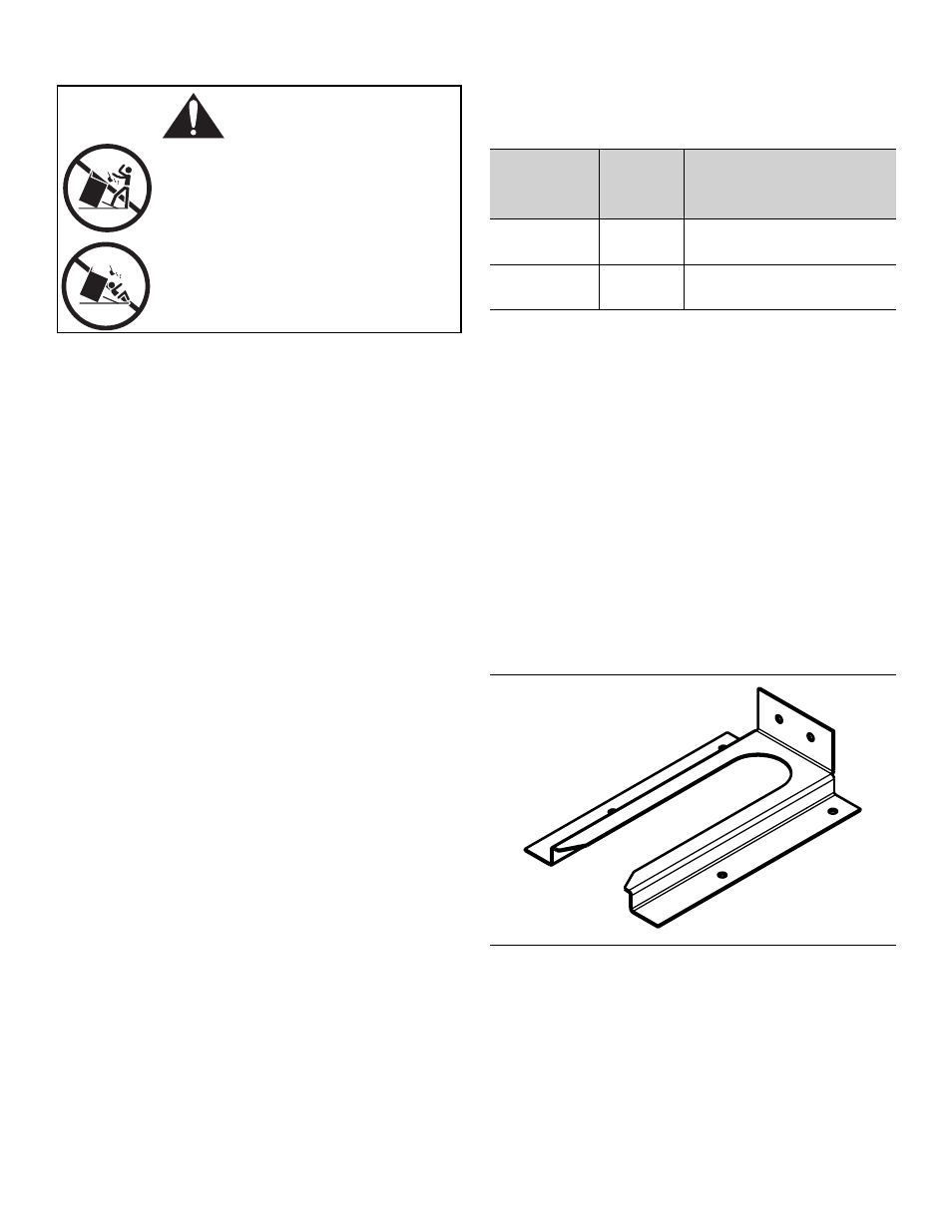 Avertissement — dommages causés à l'équipement, Vis phillips no10 (1-1/2 po) 3,81 cm, Patte antibascule, montage au sol | Informations importantes concernant l’installation, Figure 6 : patte antibascule, Remarque | Thermador PRO-HARMONYTM PRD30 User Manual | Page 34 / 68