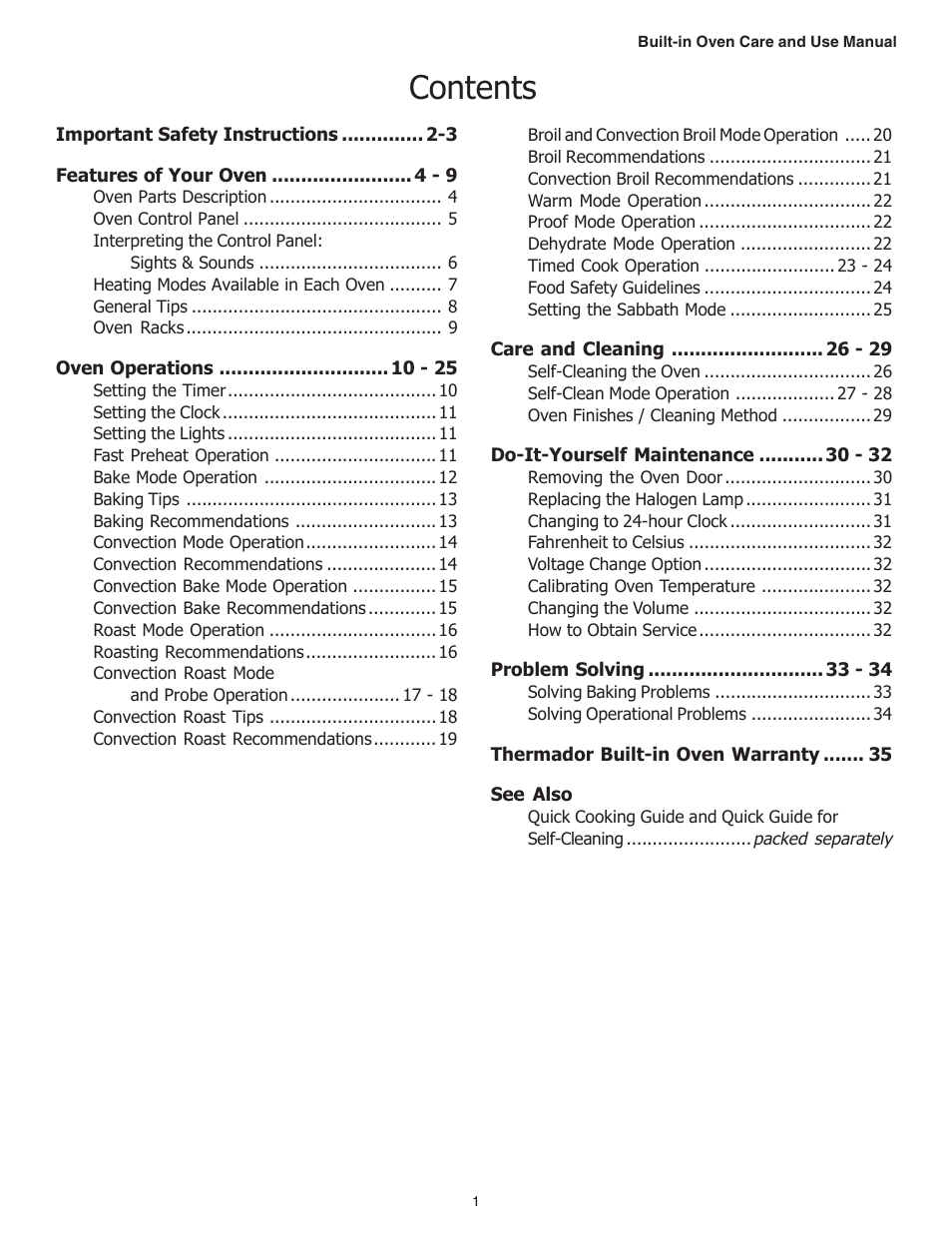 Thermador C301 User Manual | Page 3 / 112