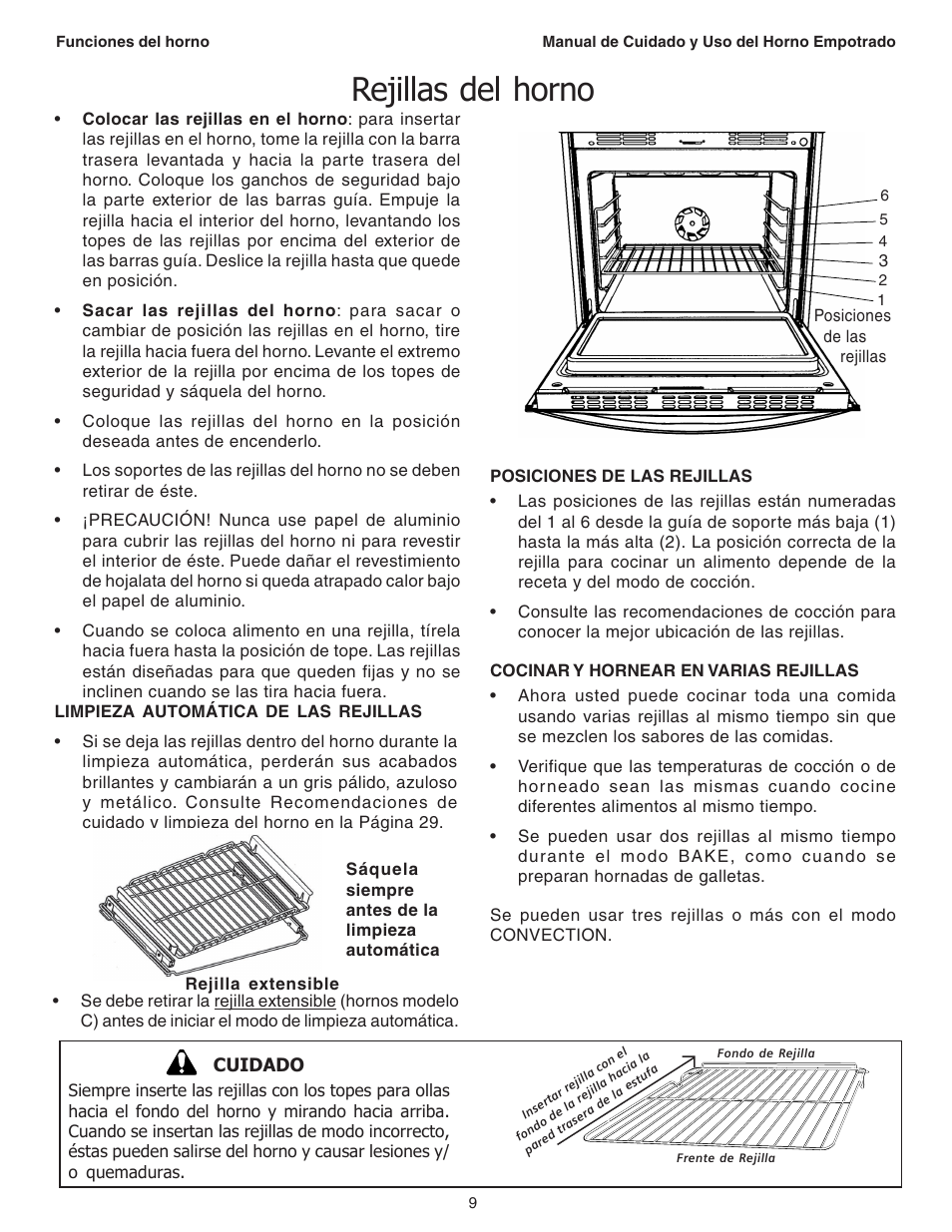 Rejillas del horno | Thermador C301 User Manual | Page 83 / 112