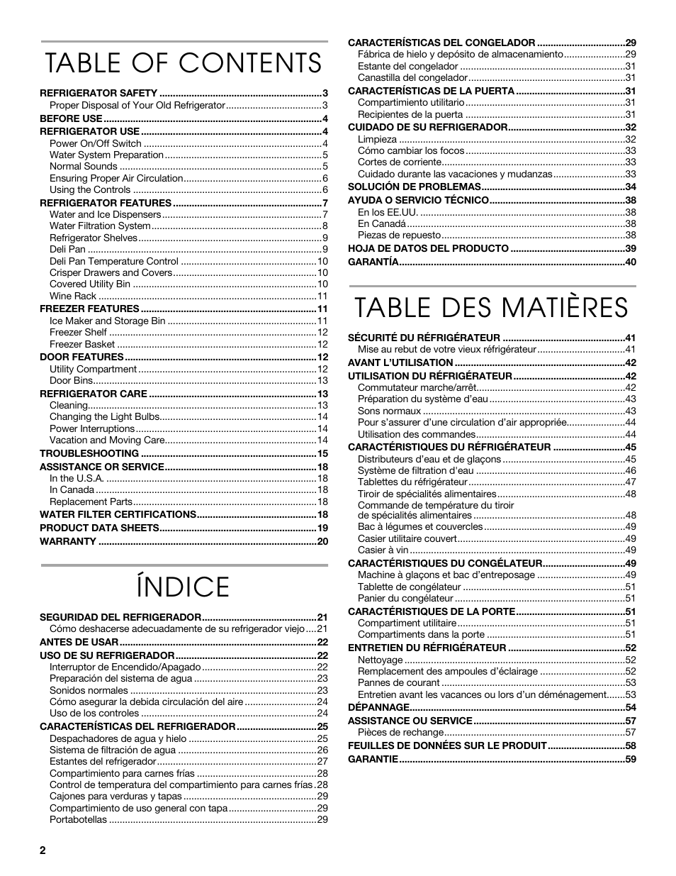 Thermador KBUDT4860A User Manual | Page 2 / 60