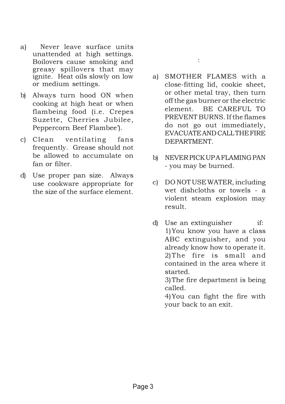 Important safety instructions | Thermador HS-HST-HSB User Manual | Page 3 / 17