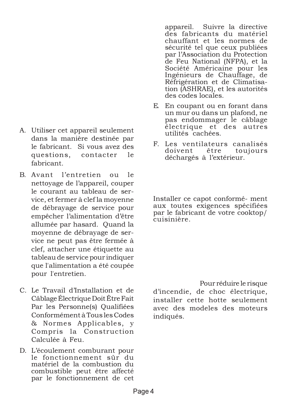 Les instructions de sécurité importantes | Thermador HS-HST-HSB User Manual | Page 4 / 17