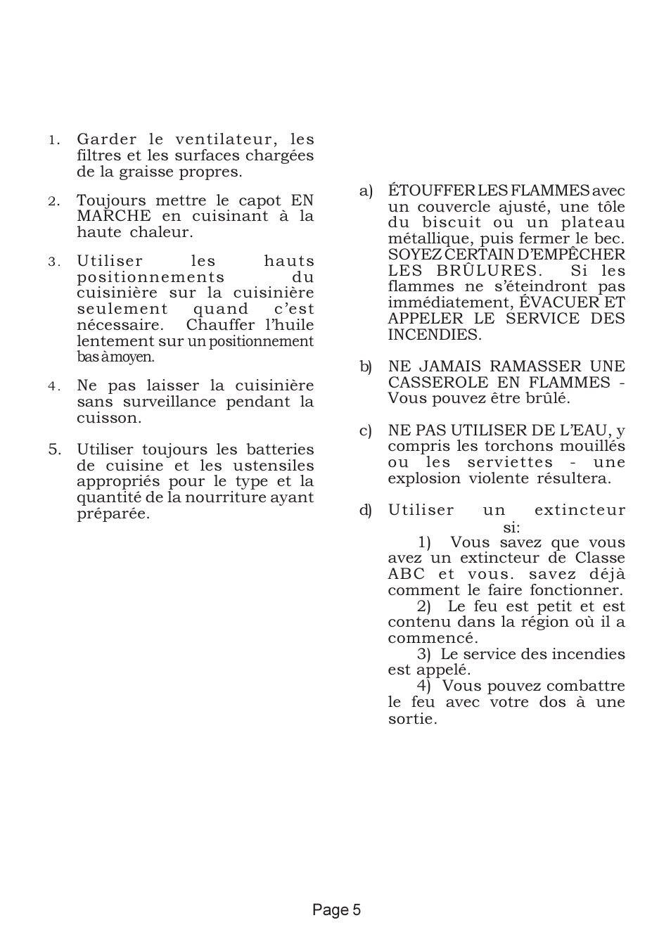 Les instructions de sécurité importantes | Thermador HS-HST-HSB User Manual | Page 5 / 17