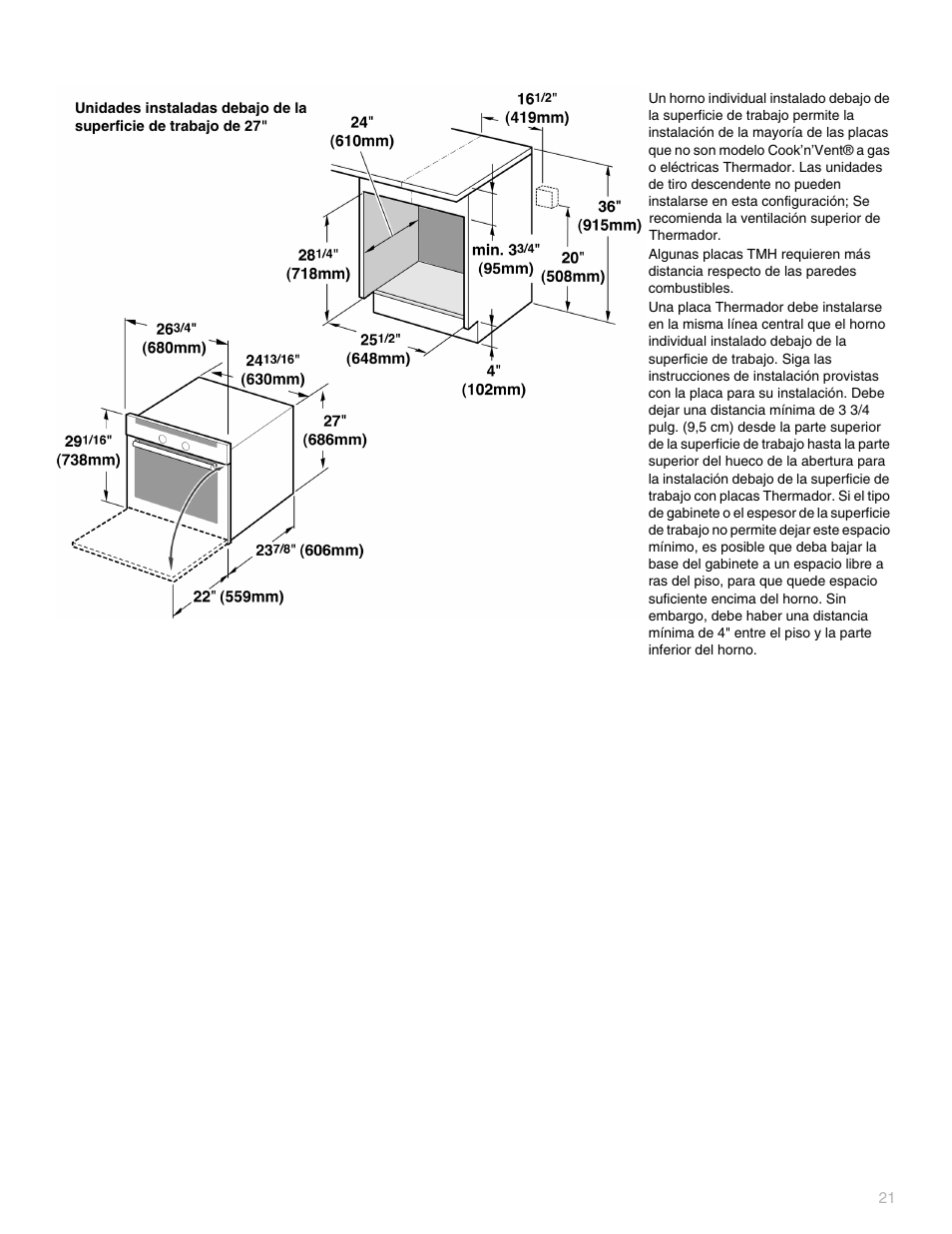 Thermador POD302 User Manual | Page 21 / 44