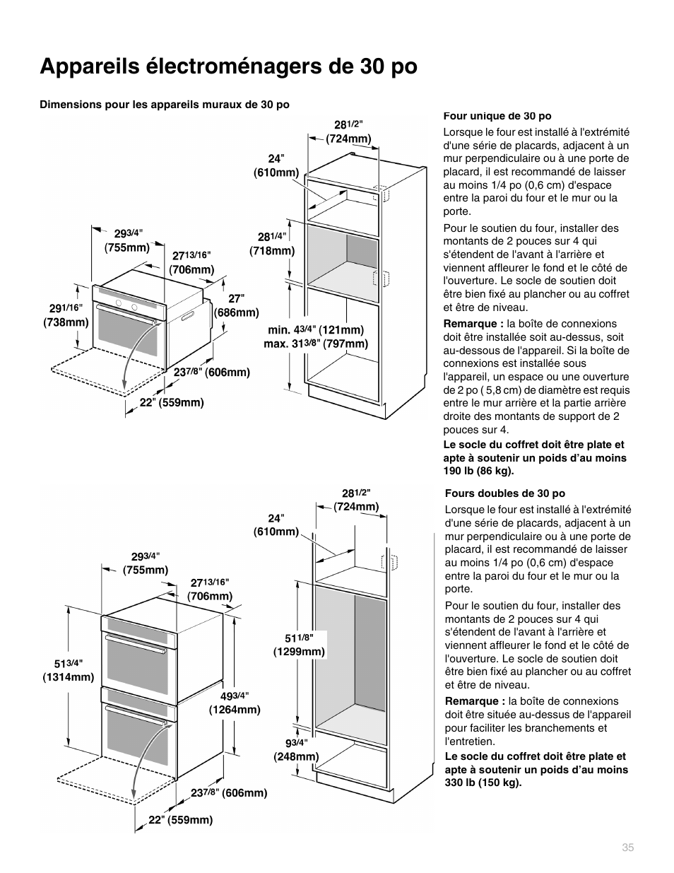 Appareils électroménagers de 30 po | Thermador POD302 User Manual | Page 35 / 44