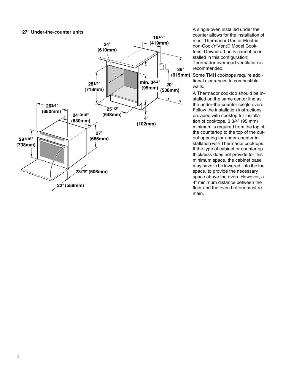 Thermador POD302 User Manual | Page 8 / 44