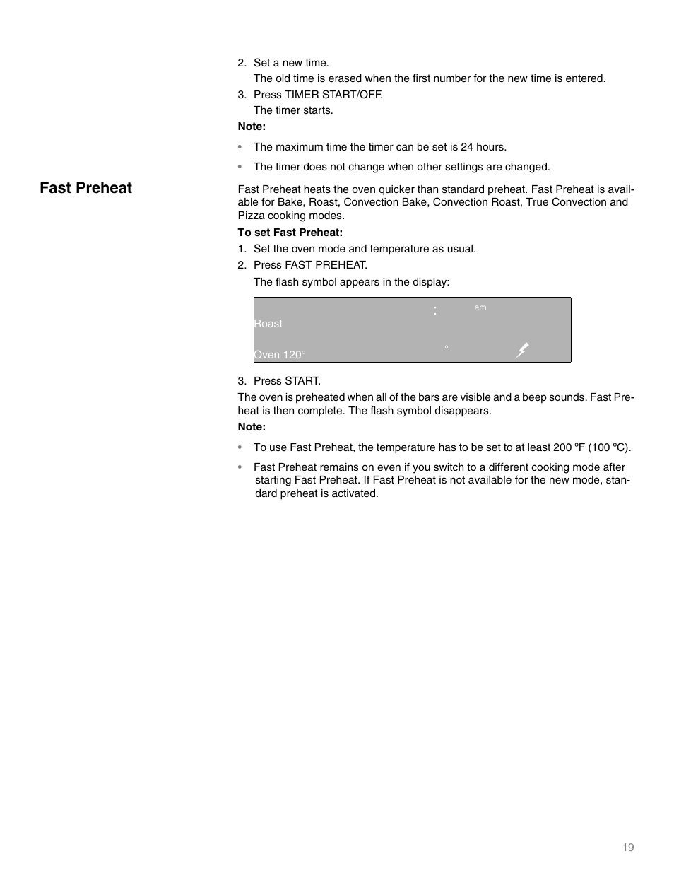 Qq ep, Fast preheat | Thermador MEMW271 User Manual | Page 19 / 52