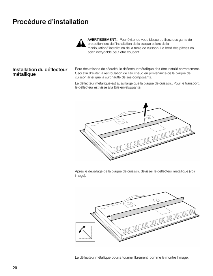 Procédure d'installation | Thermador CIT304 User Manual | Page 19 / 35