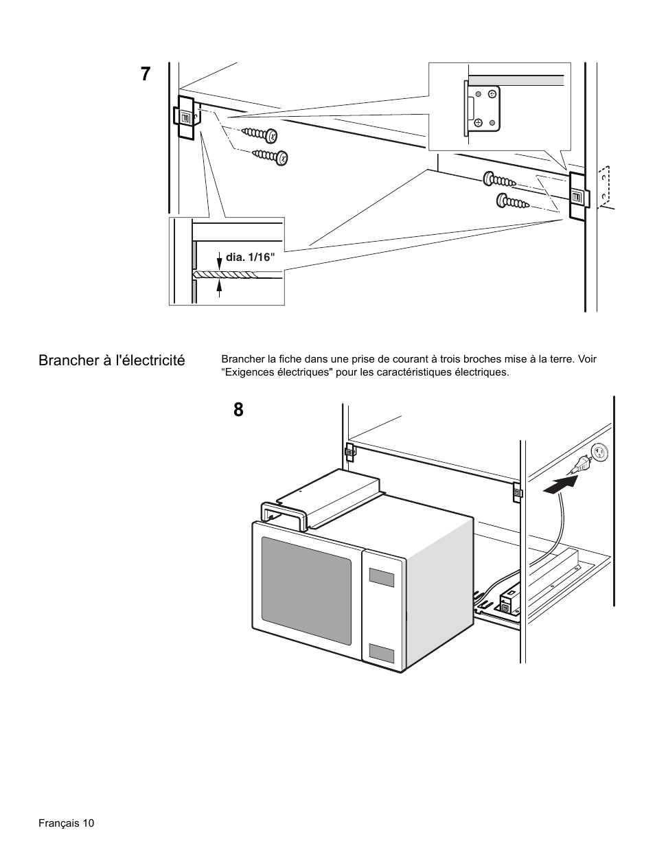 Brancher à l'électricité | Thermador MET30E User Manual | Page 24 / 44