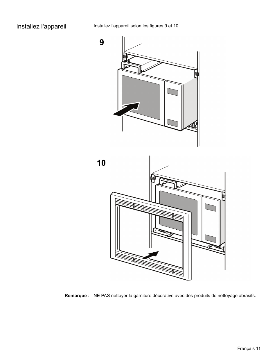 Installez l'appareil, Remarque | Thermador MET30E User Manual | Page 25 / 44