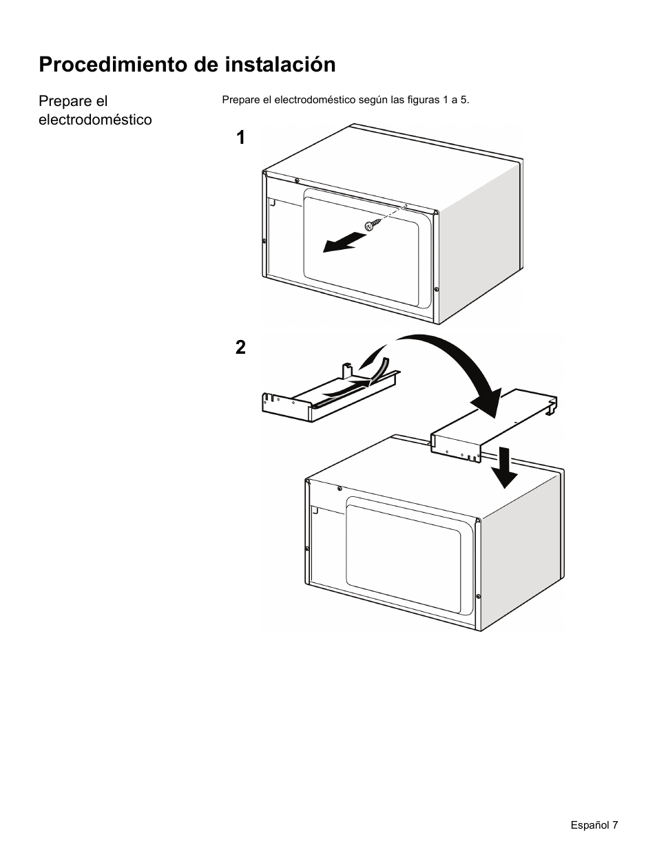 Procedimiento de instalación, Prepare el electrodoméstico | Thermador MET30E User Manual | Page 35 / 44