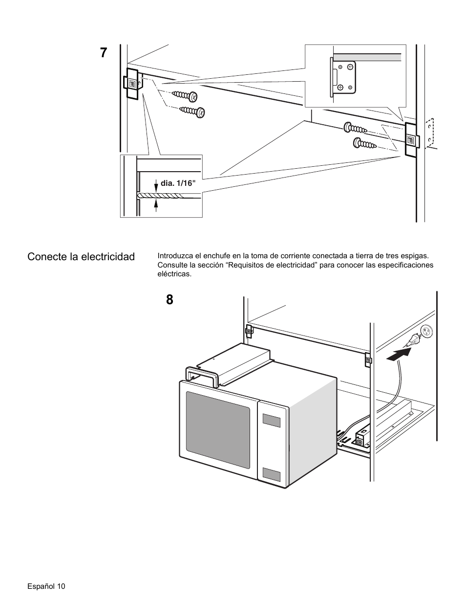 Conecte la electricidad | Thermador MET30E User Manual | Page 38 / 44